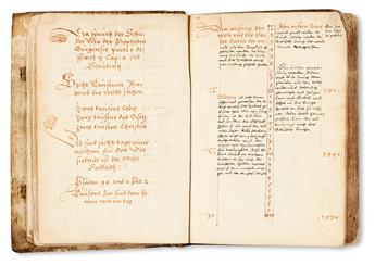 MANUSCRIPT.  Chronica des Ehrwerdigen Herrn D. Mart. Luth. Dudesch [sic].  Manuscript in German on paper.  1559